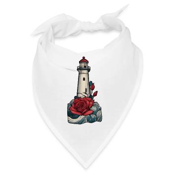 Leuchtturm - Bandana - Weiß - Vorne