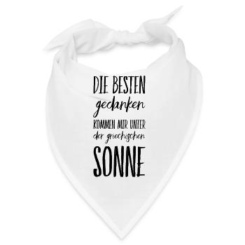 Lustiger Griechischer Spruch Griechenland Geschenk - Bandana - Weiß - Vorne