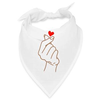 K-Pop Liebessymbol - Bandana - Weiß - Vorne