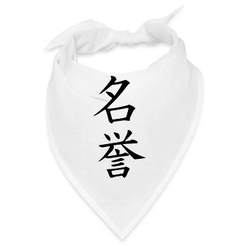 Meiyo Kanji (Ehre) - Bandana - Weiß - Vorne