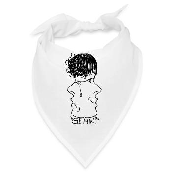 Gemini Twin Design - Bandana - Weiß - Vorne