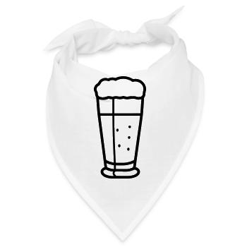 Bier - Bandana - Weiß - Vorne