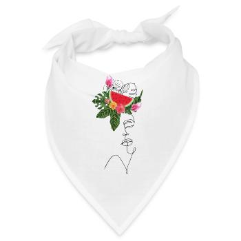 Lady Lineart Wassermelone - Bandana - Weiß - Vorne