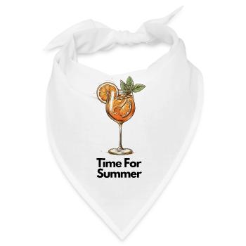 Orangen Cocktail mit Minze Illustration - Bandana - Weiß - Vorne