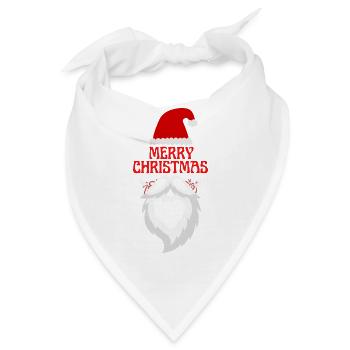 Vintage Santa Beard Weihnacht - Bandana - Weiß - Vorne