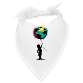 Planet Erde - Bandana - Weiß - Vorne