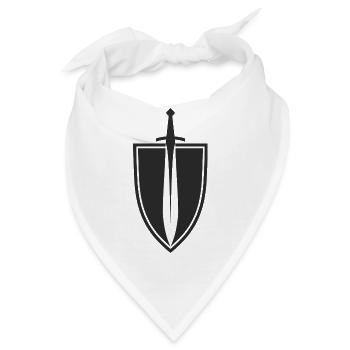 Truppensportabzeichen - Wappen Schwert und Schild - Bandana - Weiß - Vorne