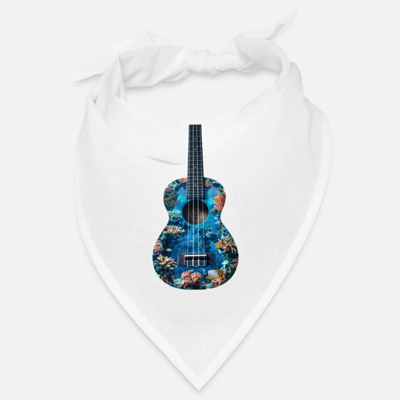 Fisch Ukulele - Bandana - Weiß