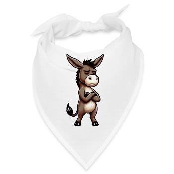 Esel Eselchen Eselhalter Muli Langohresel Muli - Bandana - Weiß - Vorne