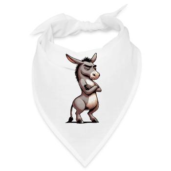 Esel Eselchen Eselhalter Muli Langohresel Muli - Bandana - Weiß - Vorne
