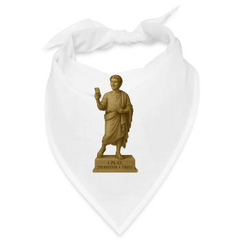 Moderne römische Skulptur mit Smartphone - Bandana - Weiß - Vorne