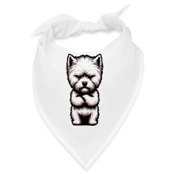 West highland terrier Westie West highland hund - Bandana - Weiß - Vorne