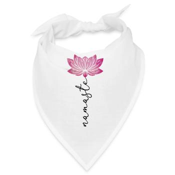 Lotusblume Namaste Yoga Aum Indien Spiritualität - Bandana - Weiß - Vorne