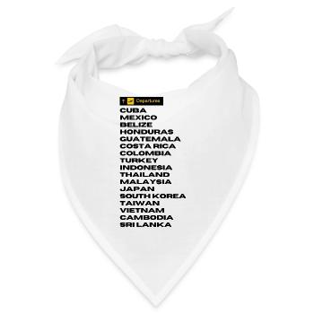 Abflug Neon Schild Reisestil - Bandana - Weiß - Vorne