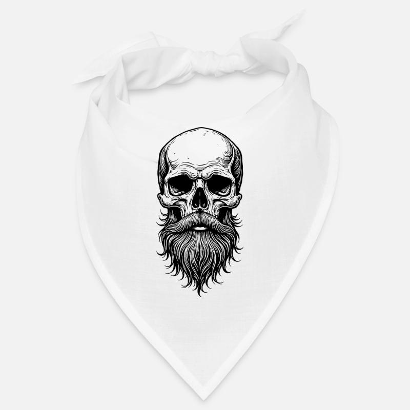 Skull with beard Bandana