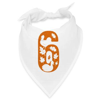 Fun 67 Zahl 6 7 Passende Thanksgiving Sechs Sieben - Bandana - Weiß - Vorne