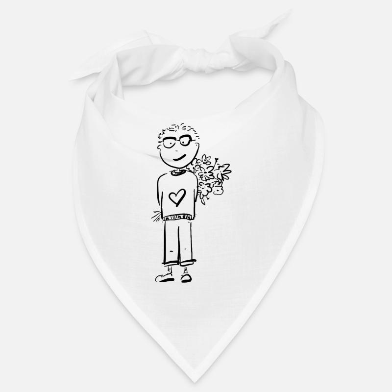 Junge mit Blumen / Comic Bandana