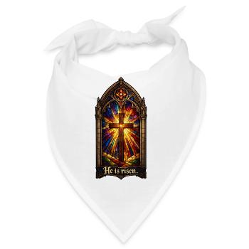 Auferstehung He is Risen Ostern Jesus - Bandana - Weiß - Vorne