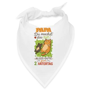 Papa Du machst das toll - 2. Vatertag - Bandana - Weiß - Vorne