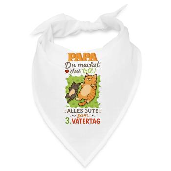 3. Vatertag - Papa Du machst das toll - Bandana - Weiß - Vorne