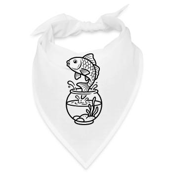 Goldfische - Bandana - Weiß - Vorne
