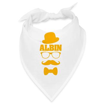 Hipster Albin - Bandana - Weiß - Vorne