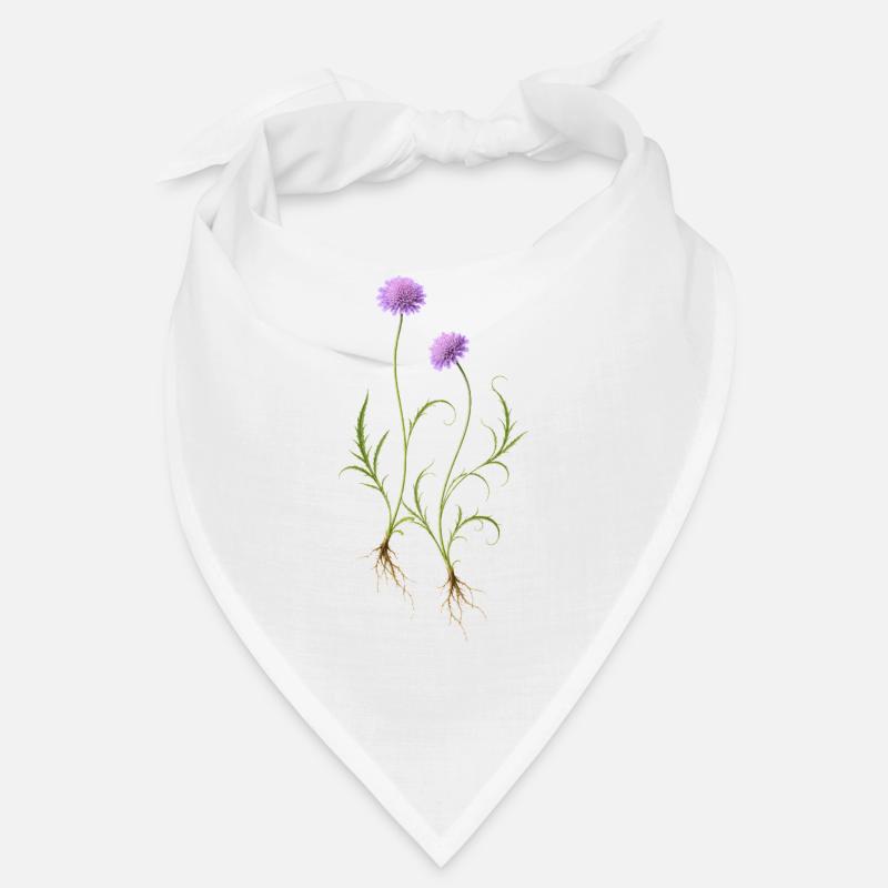 Meadow Flower Nature Illustration Bandana