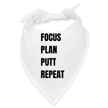 Golf Focus Plan Putt Repeat - Bandana - Weiß - Vorne