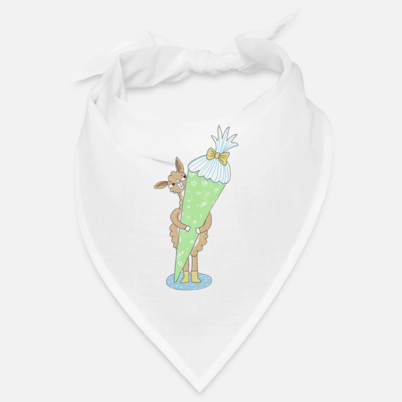 Llama with a large school cone Bandana
