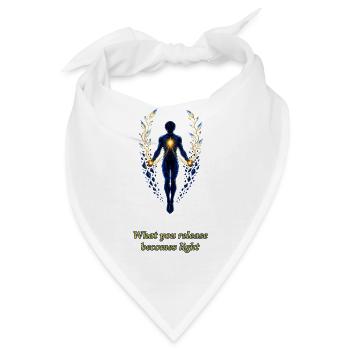 What You Release Becomes Light - Bandana - Weiß - Vorne