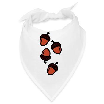 Eichel Comic Symbol - Bandana - Weiß - Vorne