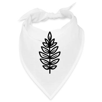Farn - Bandana - Weiß - Vorne
