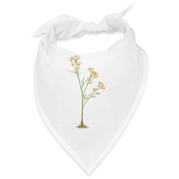 Zarte Blüten - Bandana - Weiß - Vorne