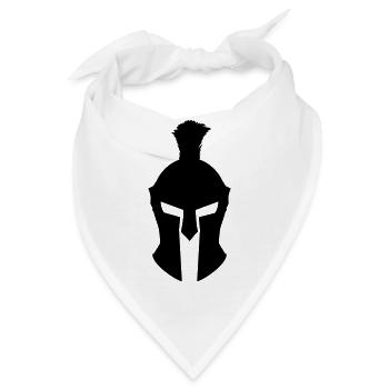Griechische Kriegerhelm - Bandana - Weiß - Vorne