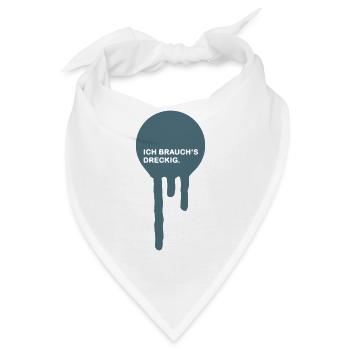 dreckig - Bandana - Weiß - Vorne
