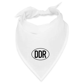 DDR Kennzeichen (einfarbig) - Bandana - Weiß - Vorne