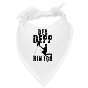 DER DEPP BIN ICH JGA JUNGGESELLENABSCHIED - Bandana - Weiß - Vorne