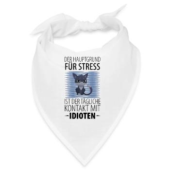 Gestresste Idioten - Bandana - Weiß - Vorne