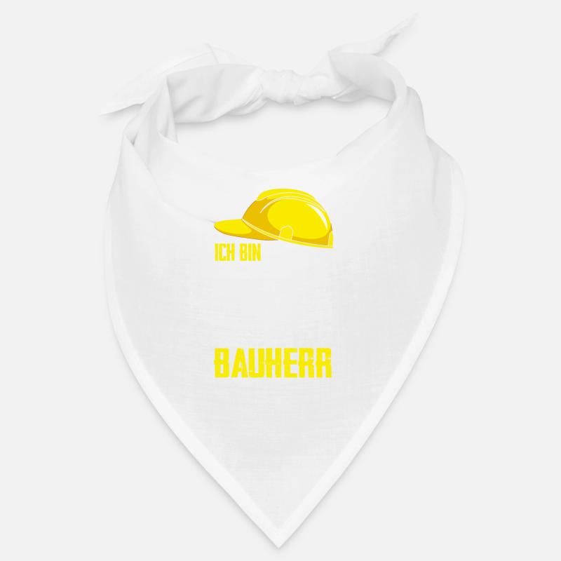Bauherr Papa Baustelle Geschenk - Bandana - Weiß