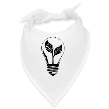 Glühbirne Energie Klimaschutz - Bandana - Weiß - Vorne