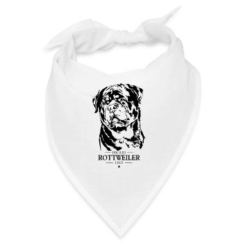 Rottweiler Dad Hunde Hund Rottie Wilsigns - Bandana - Weiß - Vorne