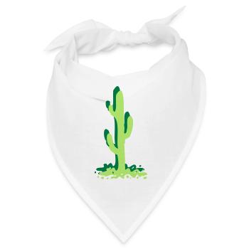 Kaktus Cactus Kakteen - Bandana - Weiß - Vorne