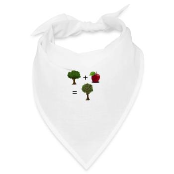 Pflanze + Apfel = Apfelbaum - Bandana - Weiß - Vorne