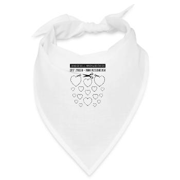 Junggesellenabschied Herzen ausschneiden DIY - Bandana - Weiß - Vorne