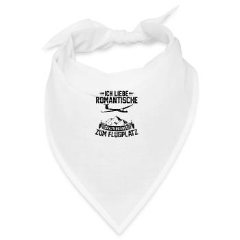 Flugplatz | Segelflug Segelflieger Pilot Geschenke - Bandana - Weiß - Vorne