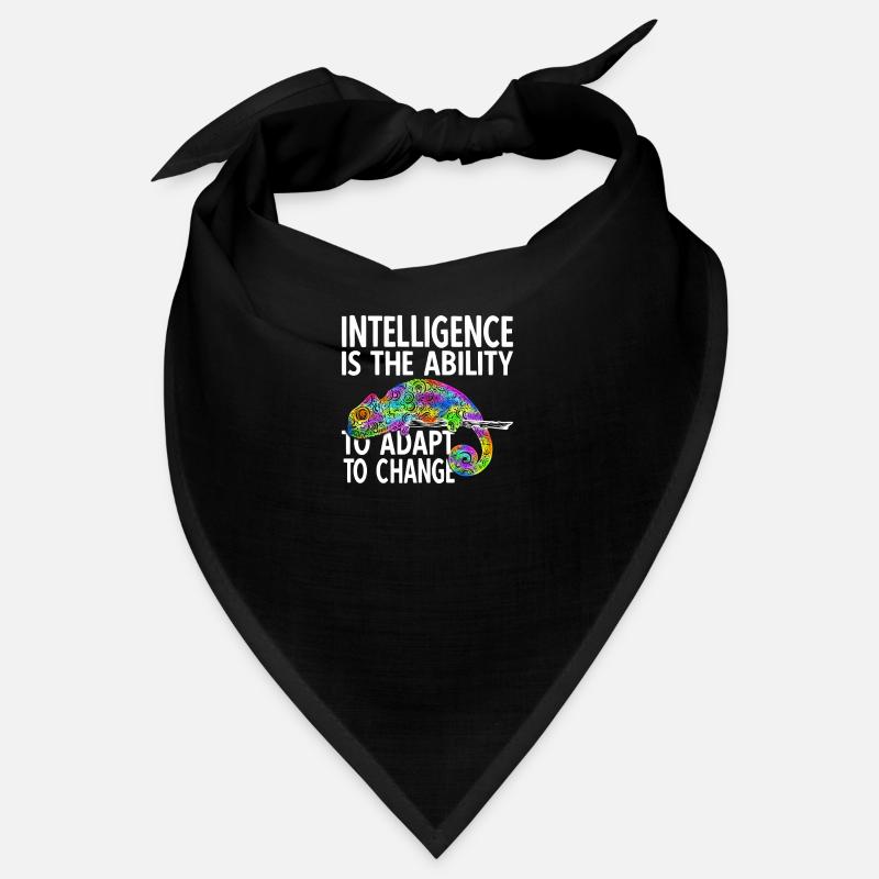 Lustiges Buntes Chamäleon mit Intelligenz Spruch Bandana