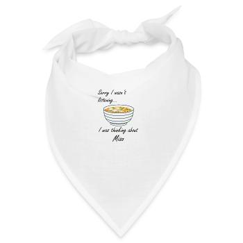 Denken Sie an Miso Ironic Sprichwort japanisches - Bandana - Weiß - Vorne