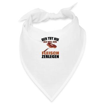 Fleischer Metzger Zerleger Zerlegen - Bandana - Weiß - Vorne