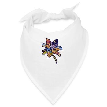 Blume - Bandana - Weiß - Vorne