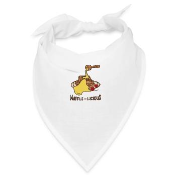 Waffelleckerer Sirup, Waffeln und Pfannkuchen - Bandana - Weiß - Vorne